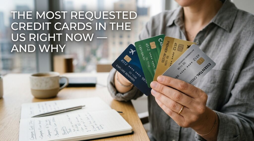 Illustration for the article: The Most Requested Credit Cards in the US Right Now — And Why