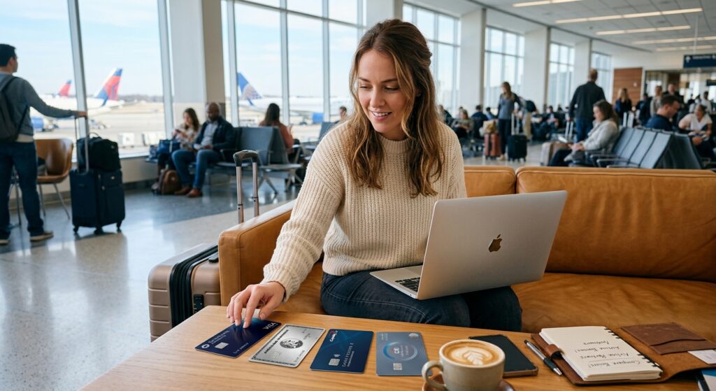 Illustration for the article: Best Travel Credit Cards for Racking Up Airline Miles